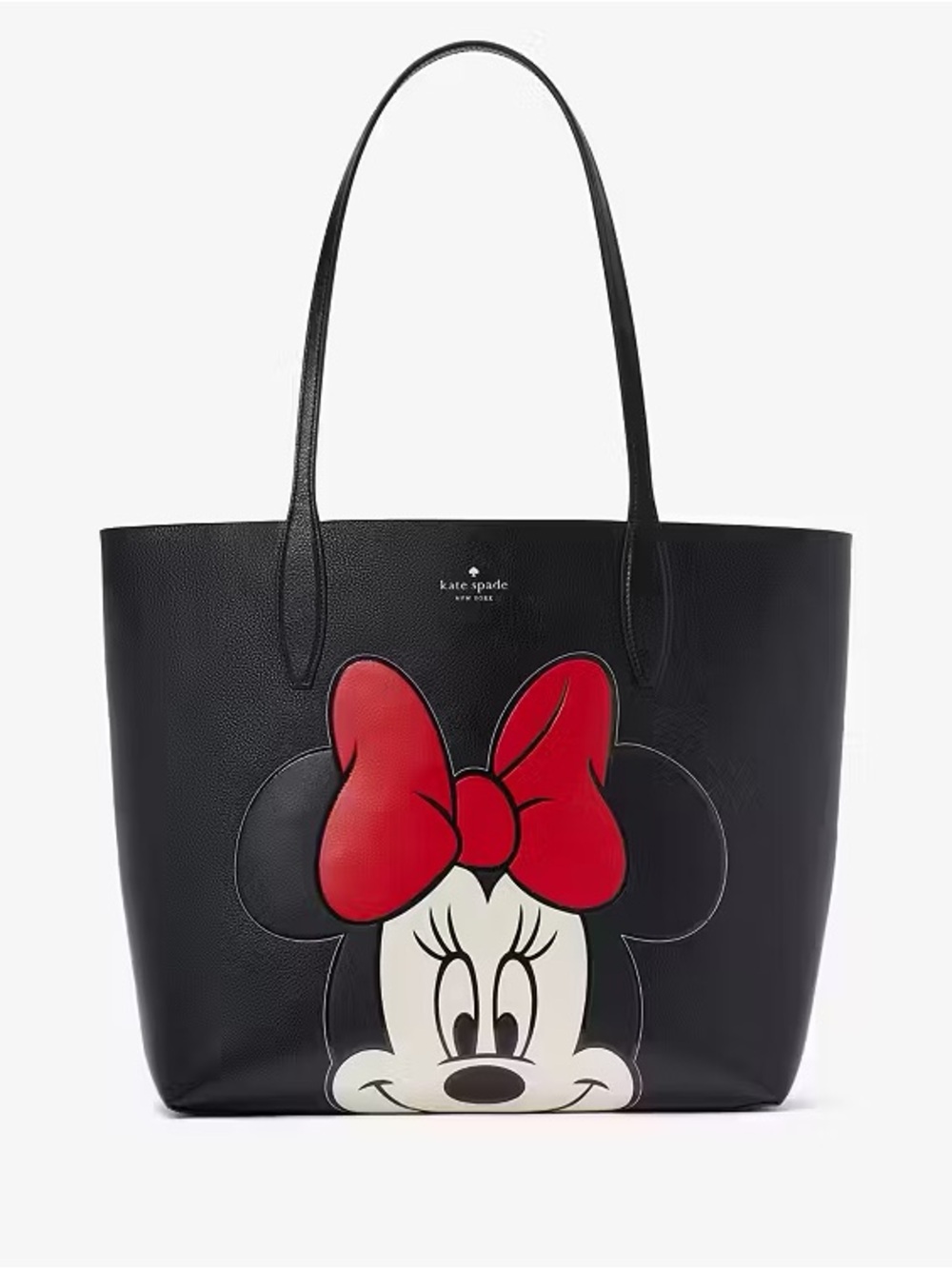 kate spade Black Red Minnie Mouse Leather Tote